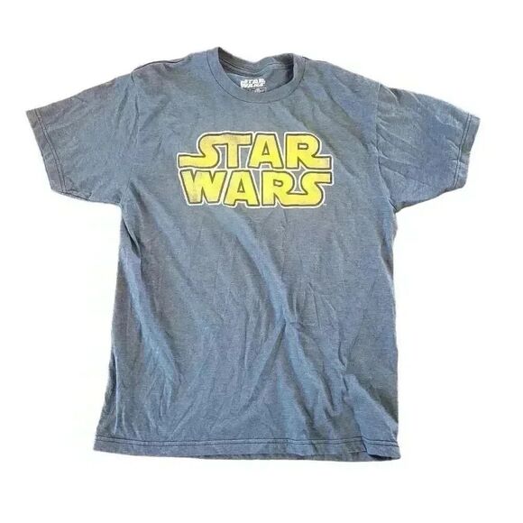 𝅺Star Wars Graphic Men's Heather Blue Short Sleeve T-Shirt - Picture 1 of 4